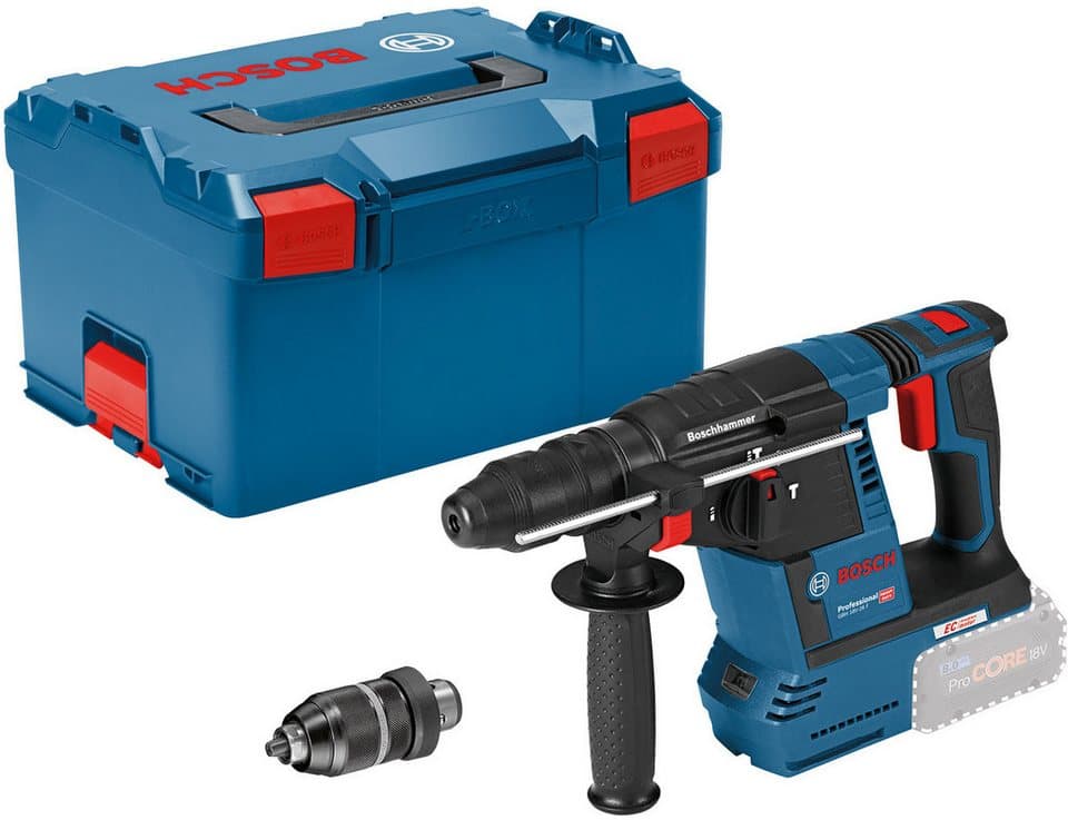 Bosch Professional Akku-Bohrhammer GBH 18V-26F, 2,6 Joule Schlagenergie, ohne Akku und Ladegerät