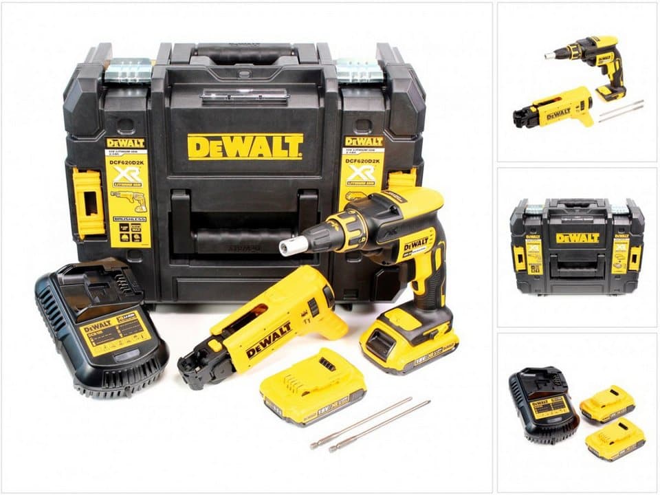 DeWalt Akku-Magazinschrauber DCF 620 D2K, 18 V, Brushless, 2x 2,0 Ah Akku, Ladegerät, TSTAK