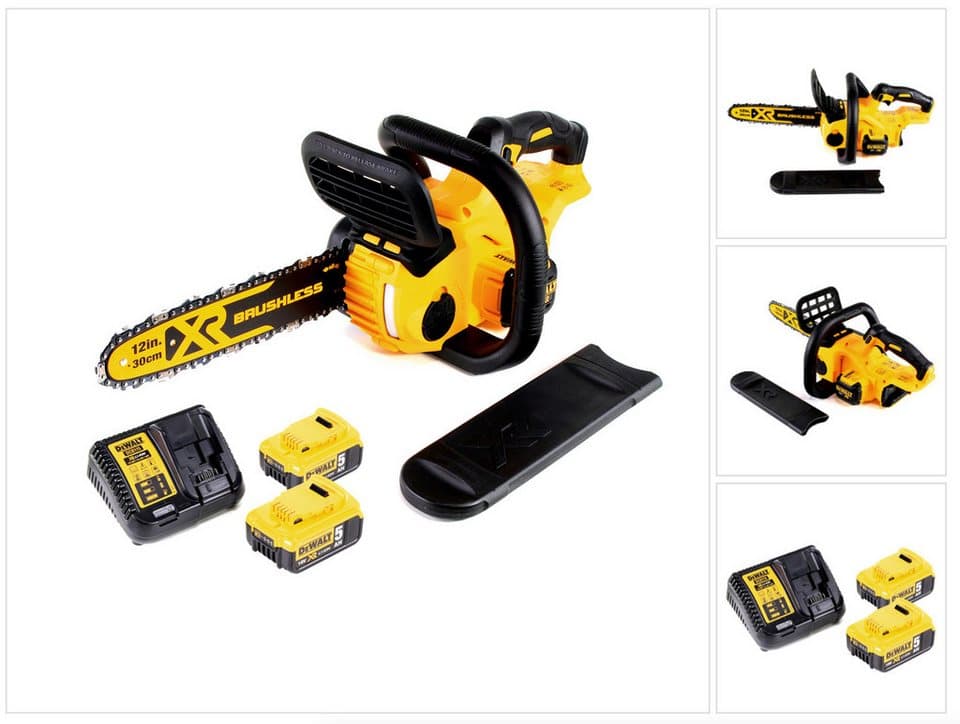 DeWalt Akku-Kettensäge DCM 565 P2 Akku Kettensäge 18V + 2x Akku 5,0 Ah + Ladegerät