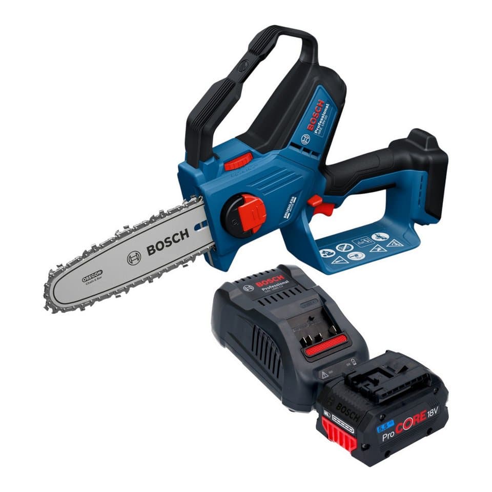 Bosch Professional Benzin-Kettensäge GKE 18V-20 Professional 18 V 18cm + 1x ProCORE Akku 5,5Ah + Lader