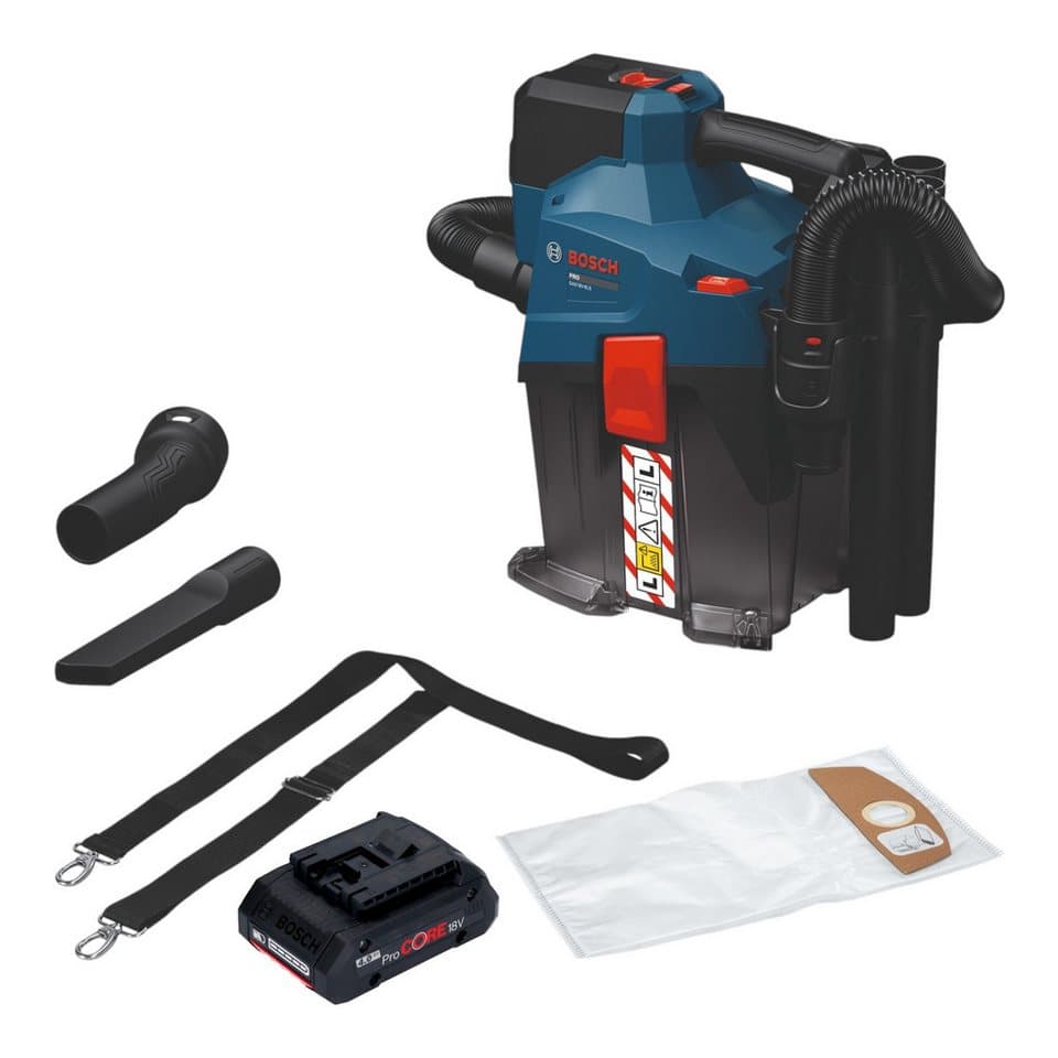 Bosch Professional Akku-Handstaubsauger GAS 18V-6L S Staubsauger 18 V 6 l + 1x ProCORE Akku 4,0Ah - ohne Lader